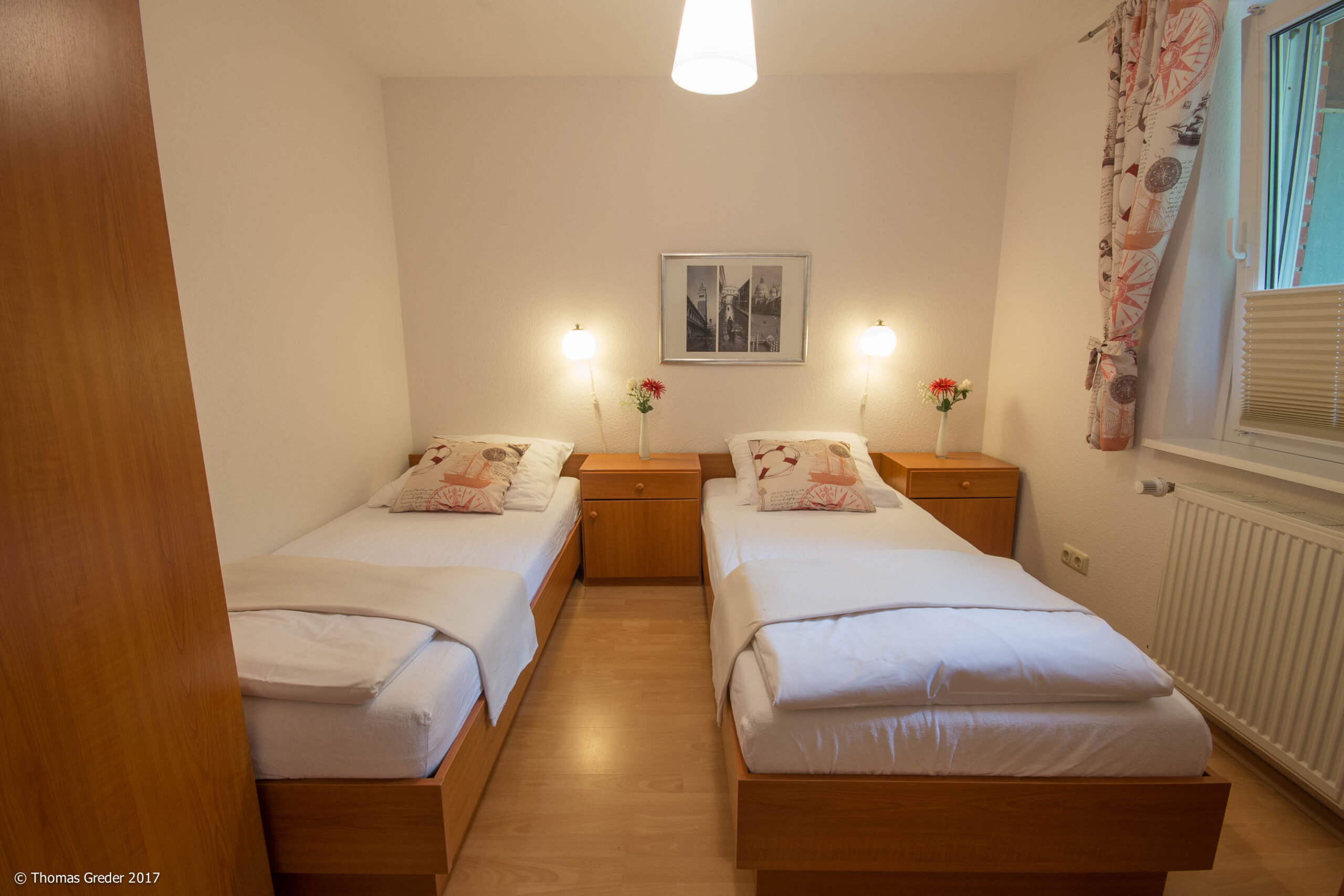 Schlafzimmer im Erdgeschoss Ferienhaus Greder